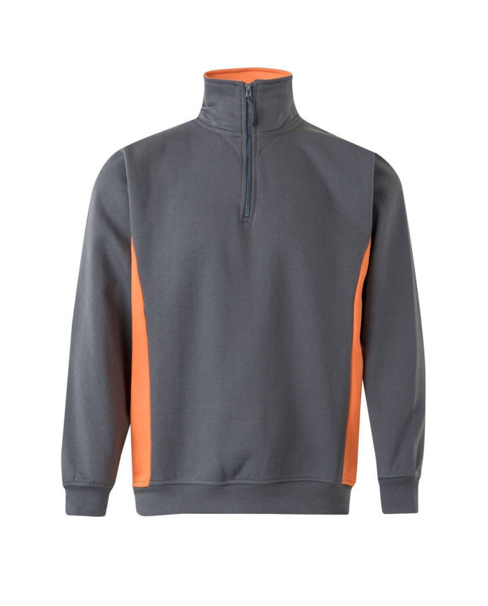 Sudadera bicolor con media cremallera VELILLA