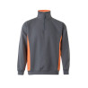 Sudadera bicolor con media cremallera VELILLA