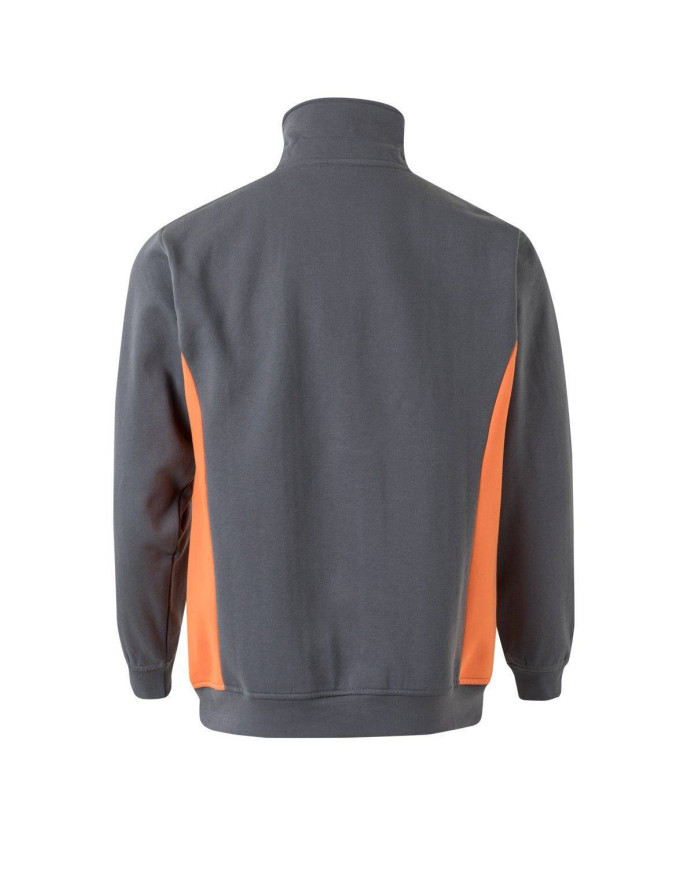 Sudadera bicolor con media cremallera VELILLA