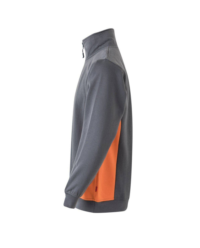 Sudadera bicolor con media cremallera VELILLA