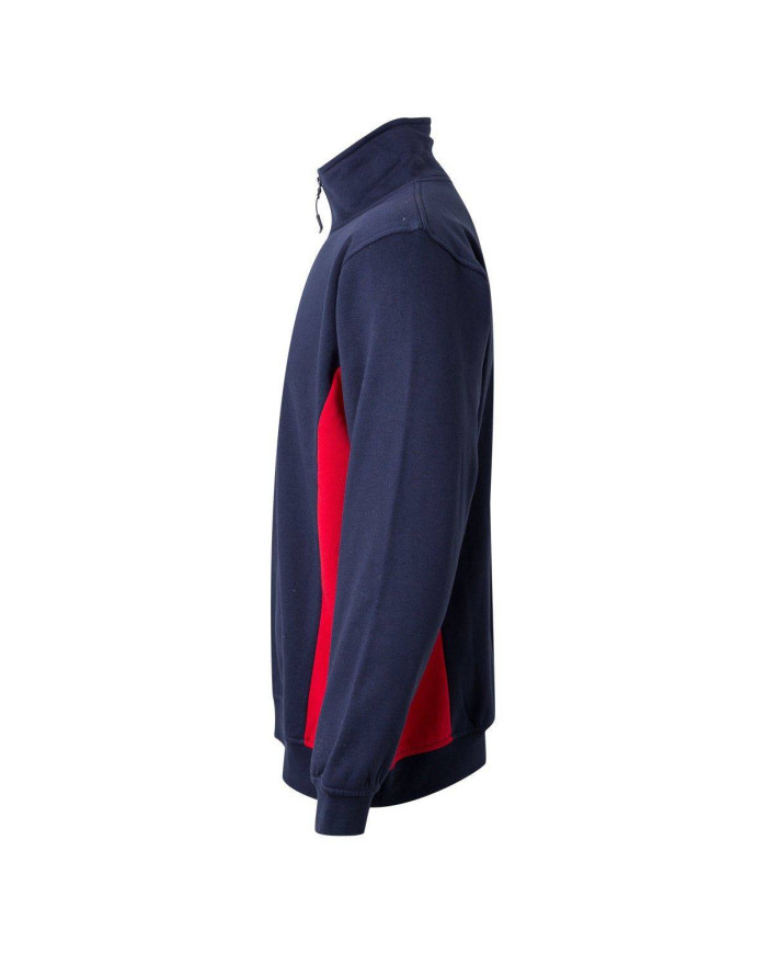 Sudadera bicolor con media cremallera VELILLA