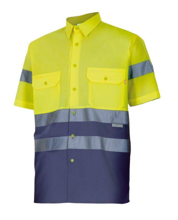 Camisa bicolor manga corta VELILLA