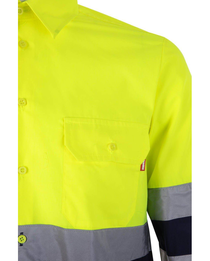 Camisa bicolor manga larga VELILLA