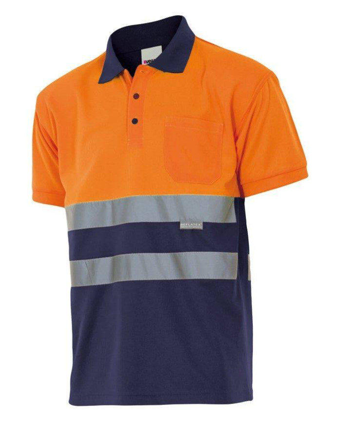 Polo bicolor manga corta VELILLA