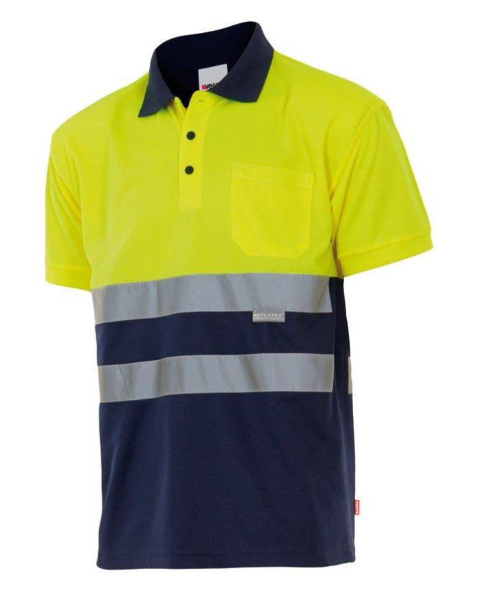 Polo bicolor manga corta VELILLA