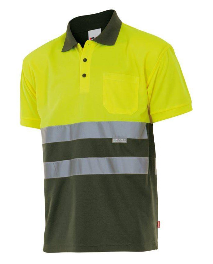 Polo bicolor manga corta VELILLA
