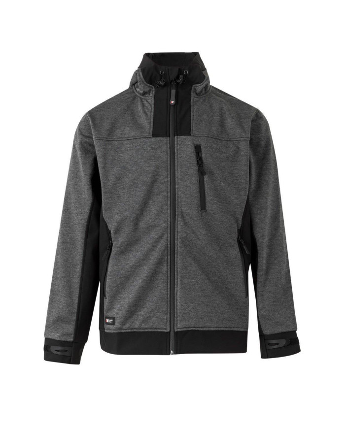 Cazadora soft shell bicolor con capucha VELILLA