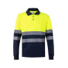 Polo bicolor manga larga VELILLA
