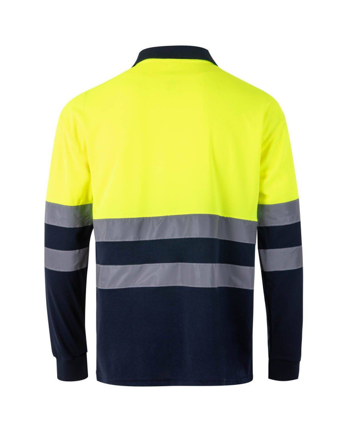 Polo bicolor manga larga VELILLA