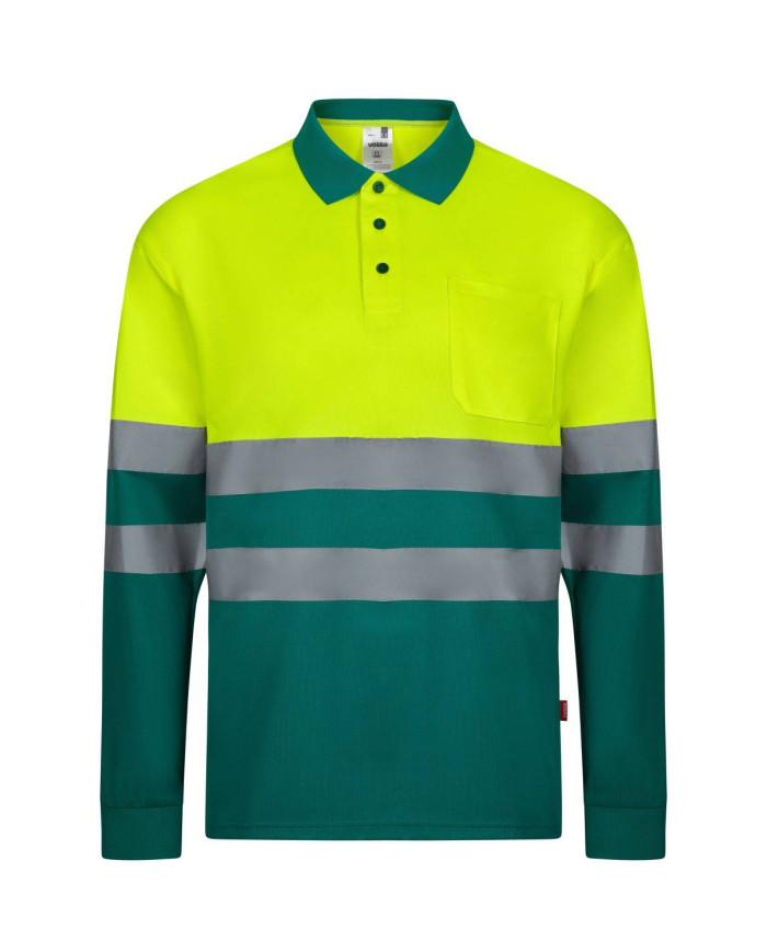Polo bicolor manga larga VELILLA