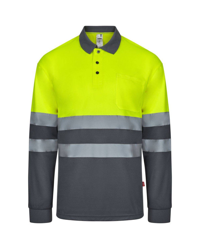 Polo bicolor manga larga VELILLA
