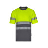 Camiseta algodón bicolor manga corta  cinta segmentada VELILLA
