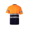 Camiseta algodón bicolor manga corta  cinta segmentada VELILLA