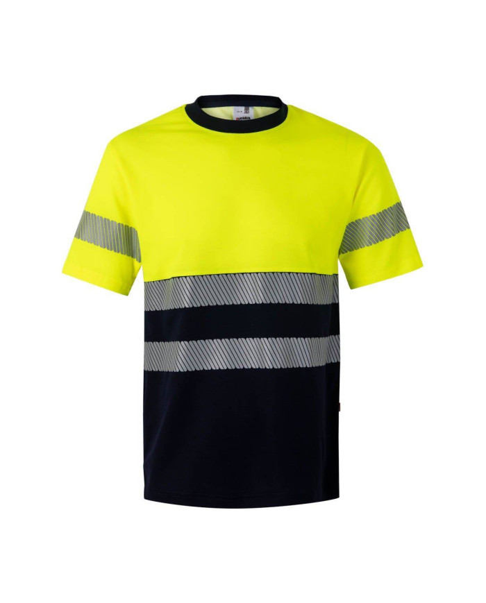 Camiseta algodón bicolor manga corta  cinta segmentada VELILLA