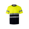 Camiseta algodón bicolor manga corta  cinta segmentada VELILLA