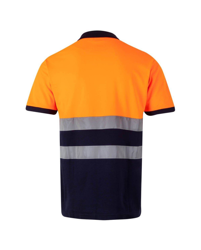 Polo algodón bicolor manga corta VELILLA