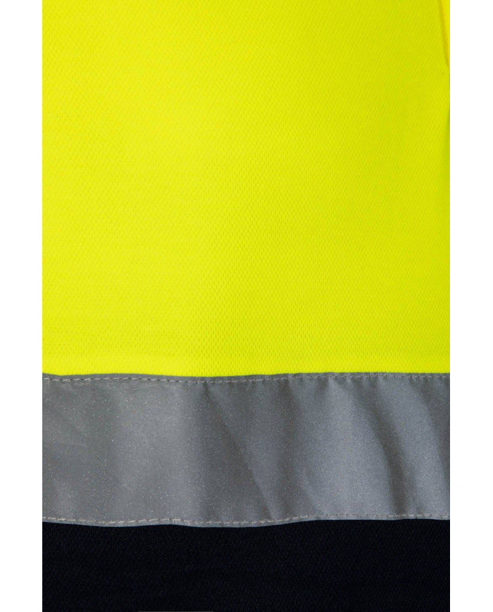 Polo algodón bicolor manga corta VELILLA