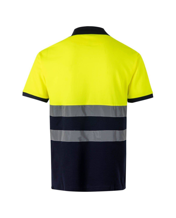Polo algodón bicolor manga corta VELILLA