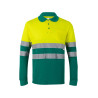 Polo algodón bicolor manga larga VELILLA
