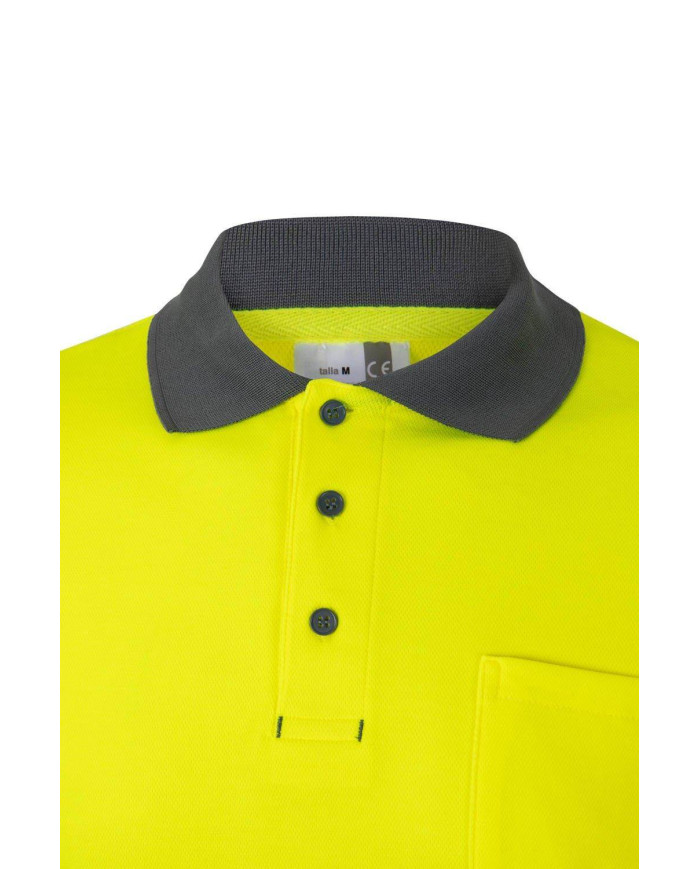 Polo algodón bicolor manga larga VELILLA