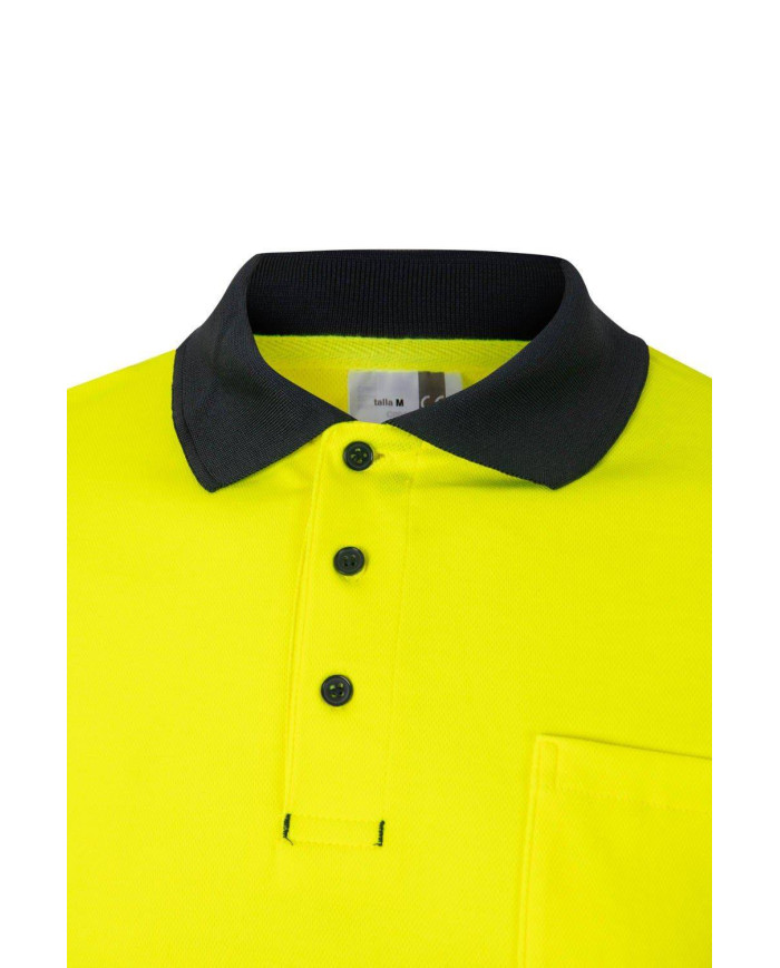 Polo algodón bicolor manga larga VELILLA