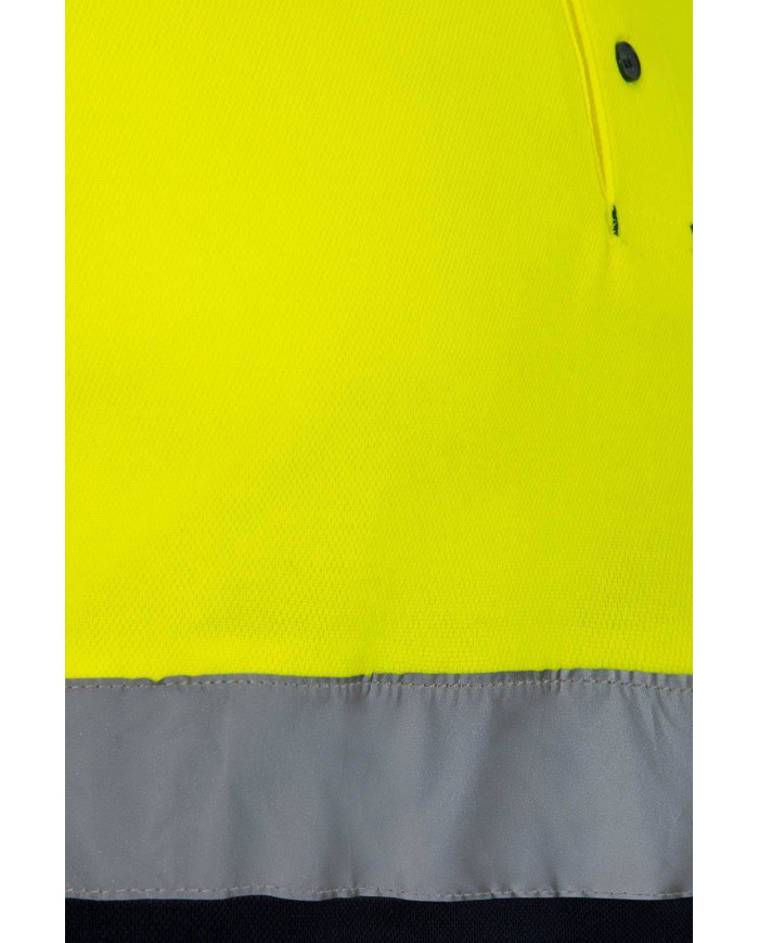 Polo algodón bicolor manga larga VELILLA