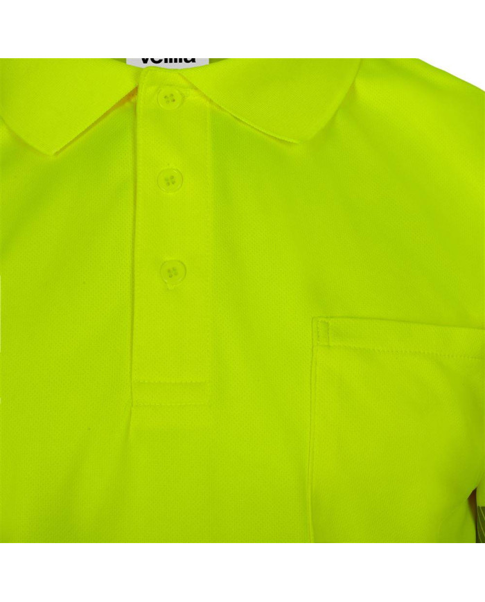 Polo poliéster reciclado manga corta cinta segmentada VELILLA