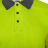 Polo poliéster reciclado bicolor manga corta cinta segmentada VELILLA