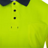 Polo poliéster reciclado bicolor manga corta cinta segmentada VELILLA