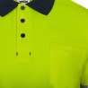 Polo poliéster reciclado bicolor manga larga cinta segmentada VELILLA