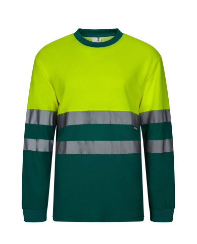 Camiseta algodón bicolor manga larga VELILLA