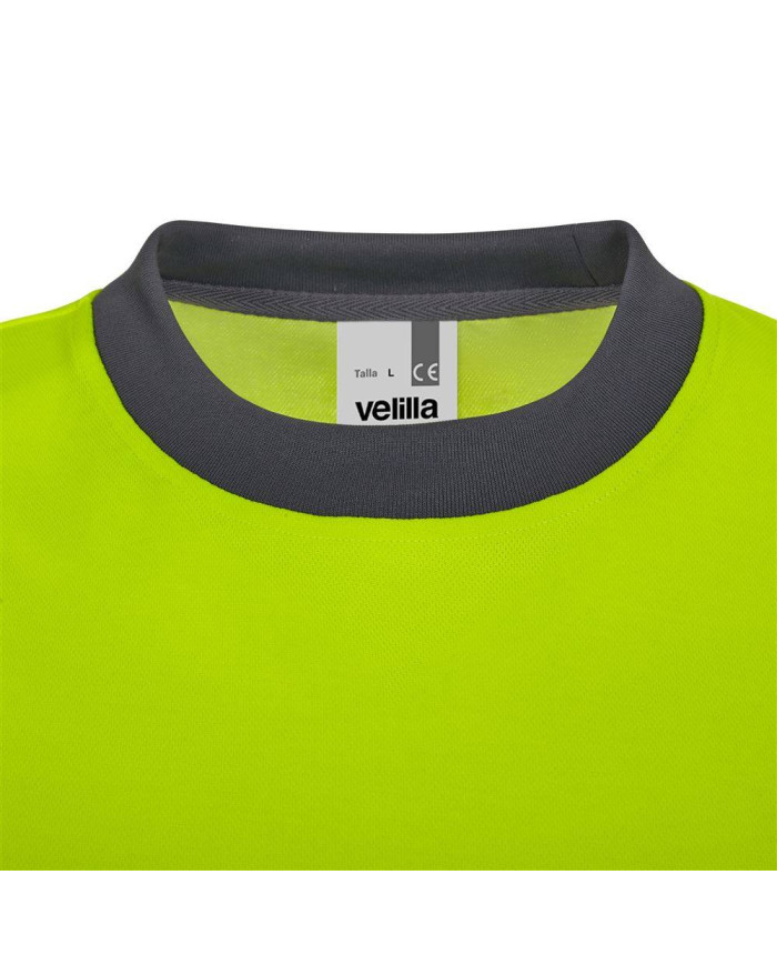 Camiseta algodón bicolor manga larga cinta segmentada VELILLA
