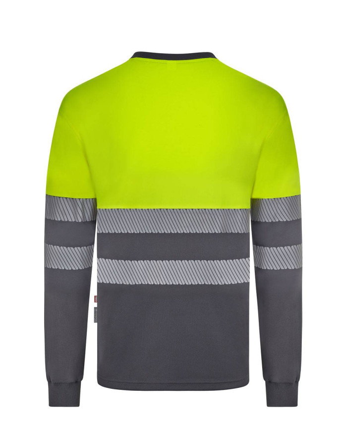Camiseta algodón bicolor manga larga cinta segmentada VELILLA