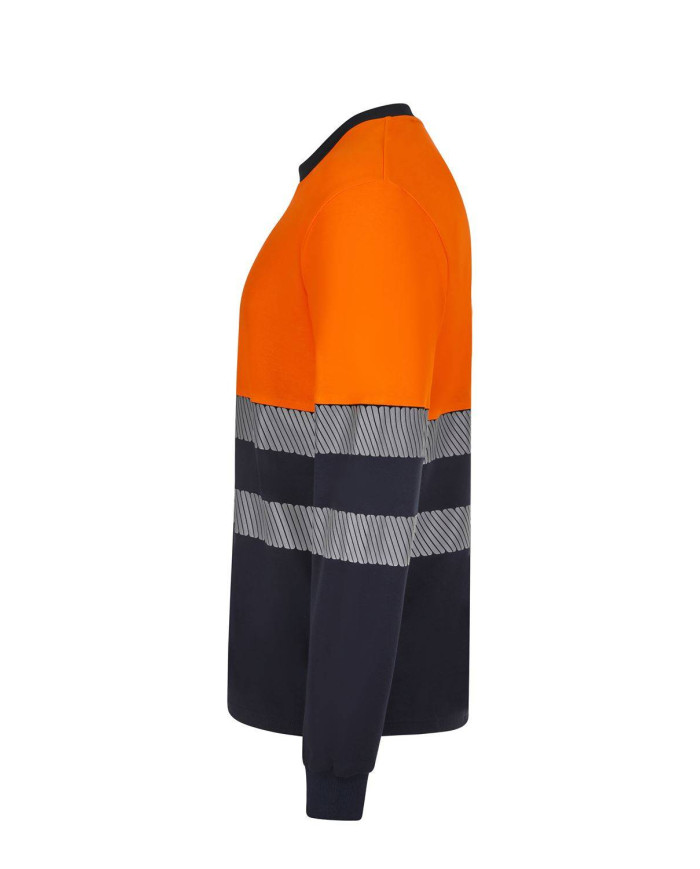 Camiseta algodón bicolor manga larga cinta segmentada VELILLA