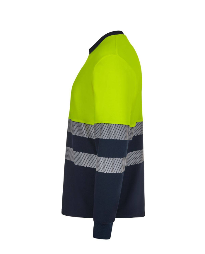 Camiseta algodón bicolor manga larga cinta segmentada VELILLA