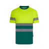 Camiseta poliéster reciclado bicolor manga corta cinta segmentada VELILLA