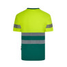 Camiseta poliéster reciclado bicolor manga corta cinta segmentada VELILLA