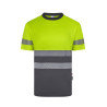 Camiseta poliéster reciclado bicolor manga corta cinta segmentada VELILLA