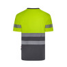 Camiseta poliéster reciclado bicolor manga corta cinta segmentada VELILLA