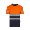 Camiseta poliéster reciclado bicolor manga corta cinta segmentada VELILLA