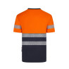 Camiseta poliéster reciclado bicolor manga corta cinta segmentada VELILLA
