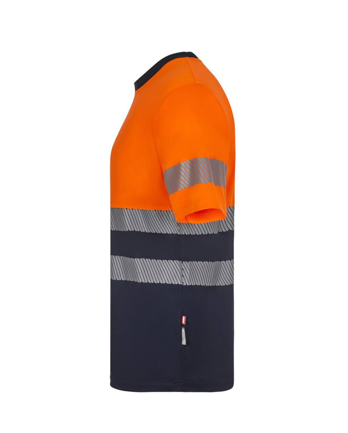 Camiseta poliéster reciclado bicolor manga corta cinta segmentada VELILLA