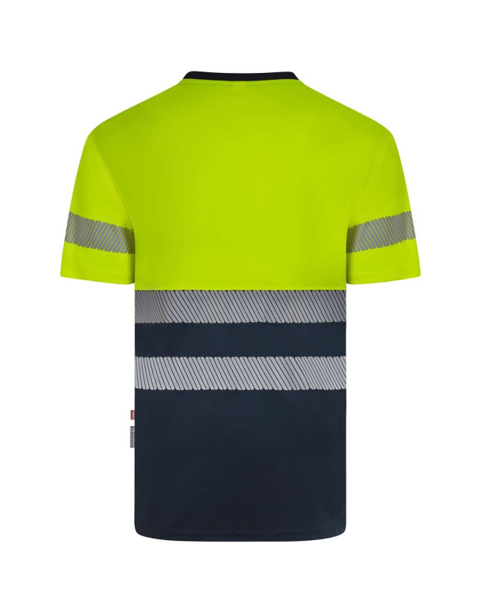 Camiseta poliéster reciclado bicolor manga corta cinta segmentada VELILLA