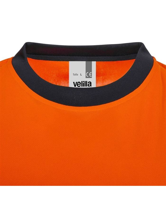 Camiseta poliéster reciclado bicolor manga larga cinta segmentada VELILLA