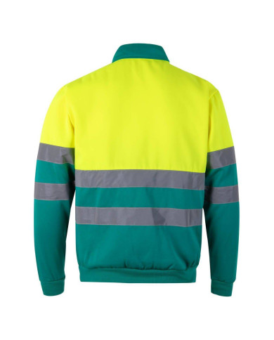 Sudadera bicolor con media cremallera VELILLA
