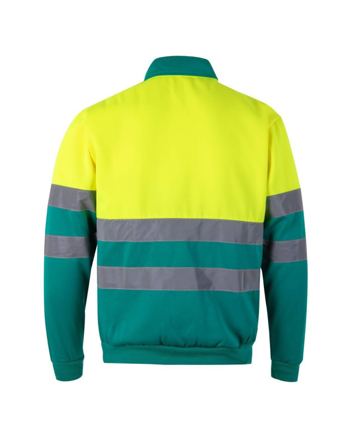 Sudadera bicolor con media cremallera VELILLA