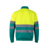 Sudadera bicolor con media cremallera VELILLA