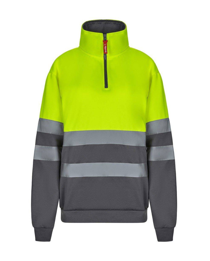 Sudadera bicolor con media cremallera VELILLA