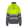 Sudadera bicolor con media cremallera VELILLA