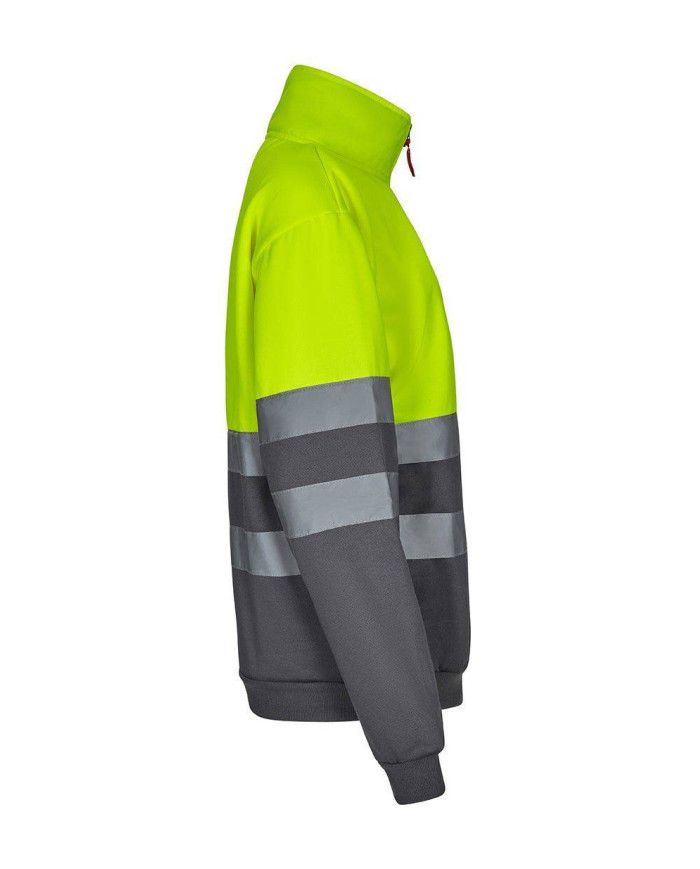 Sudadera bicolor con media cremallera VELILLA